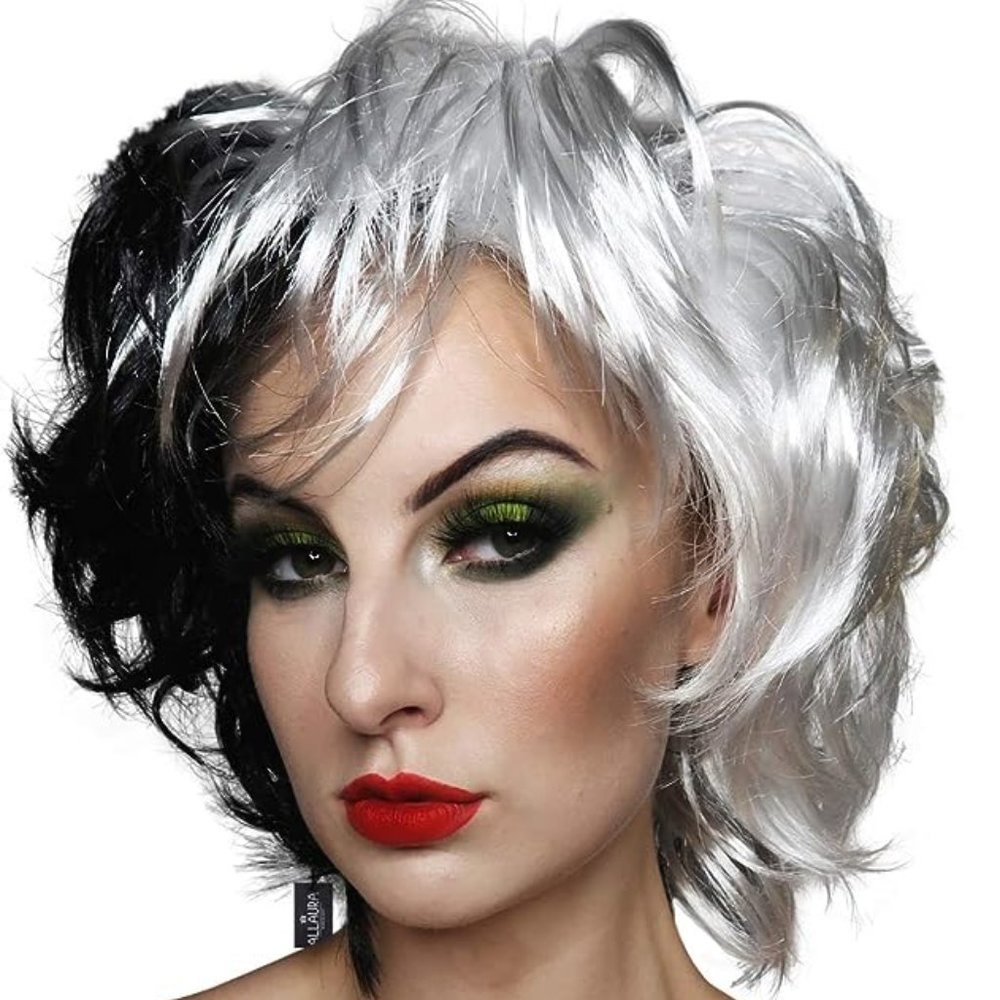 Halloween Costume Wig and accesories -  Cruela Devil